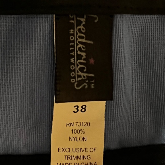 Fredericks of Hollywood Dream Halter Corset blue with black lace lace up 38 EUC - Picture 5 of 6